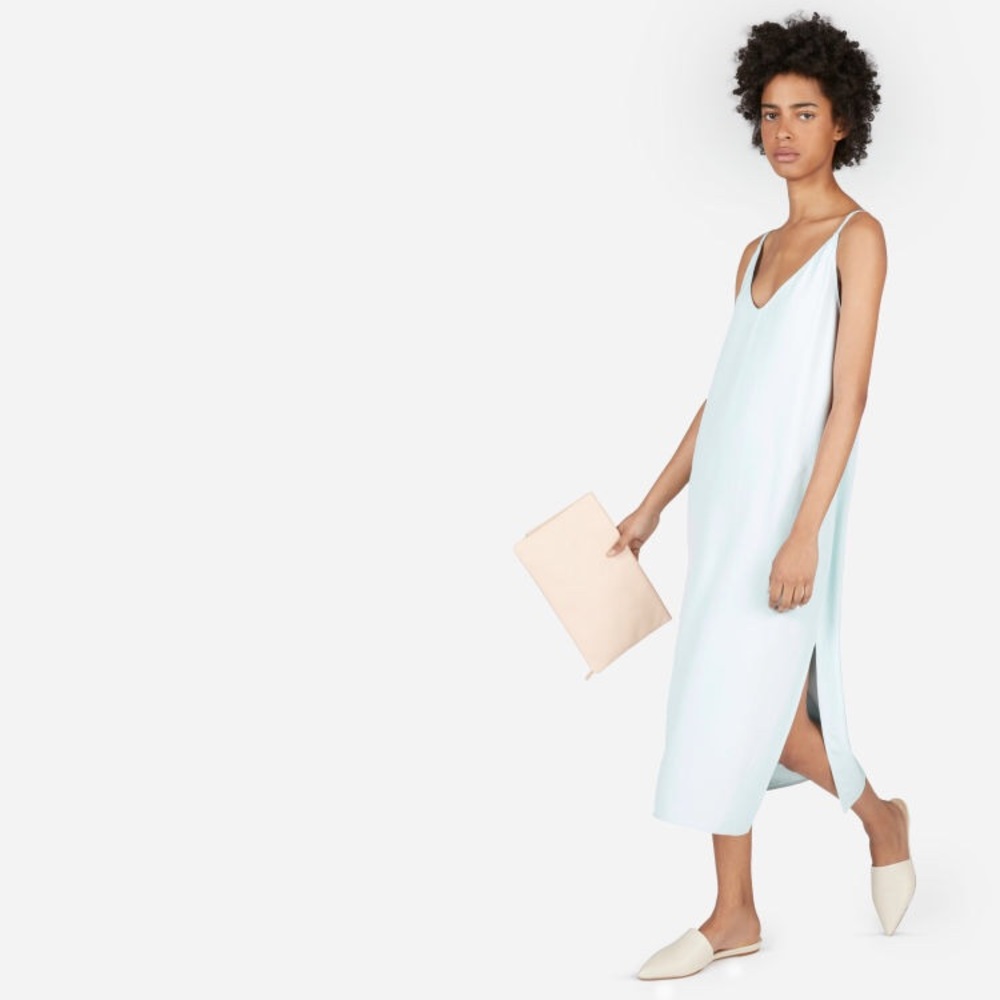 Everlane japanese go weave long slip dress